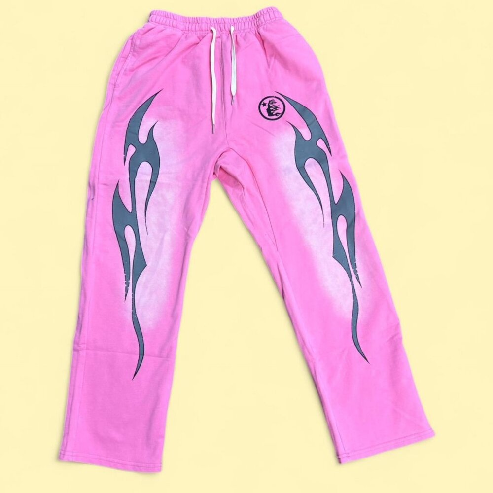 Hellstar Men's Pink Joggers-tracksuits